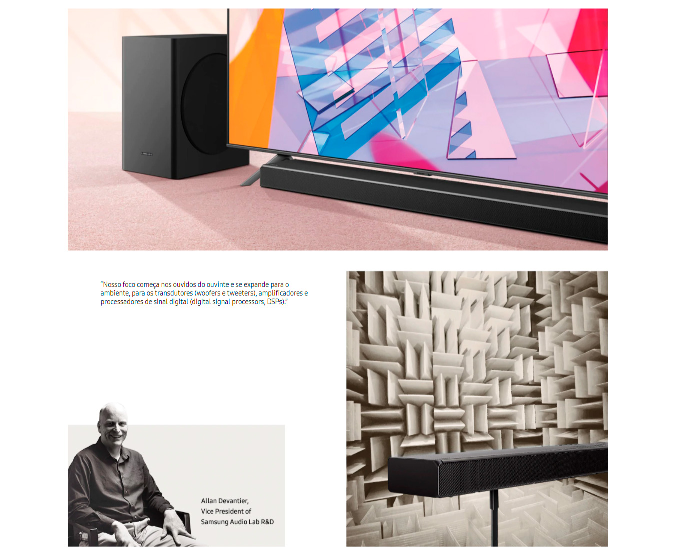 Soundbar Samsung HW-Q60T com 5.1 Canais, Bluetooth, Subwoofer Sem Fio e Acoustic Beam - 360W